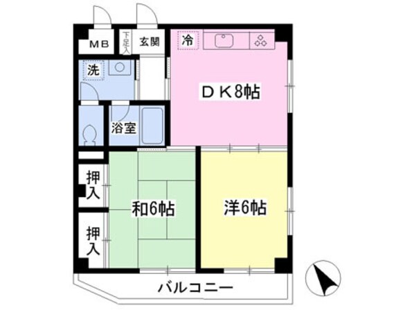 五月ハイツの物件間取画像